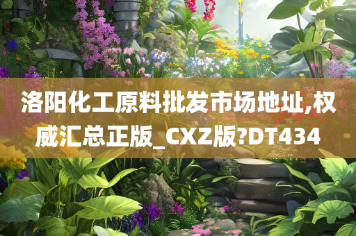 洛阳化工原料批发市场地址,权威汇总正版_CXZ版?DT434