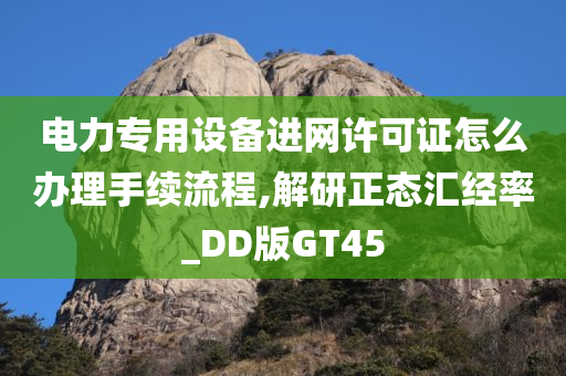 电力专用设备进网许可证怎么办理手续流程,解研正态汇经率_DD版GT45