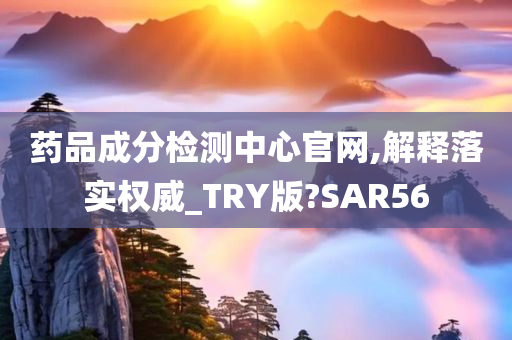 药品成分检测中心官网,解释落实权威_TRY版?SAR56