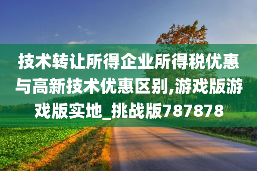 技术转让所得企业所得税优惠与高新技术优惠区别,游戏版游戏版实地_挑战版787878