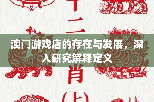 澳门游戏店的存在与发展，深入研究解释定义