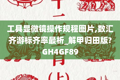 工具显微镜操作规程图片,数汇齐游标齐率最析_解甲归田版?GH4GF89