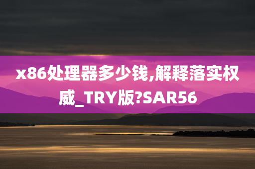 x86处理器多少钱,解释落实权威_TRY版?SAR56