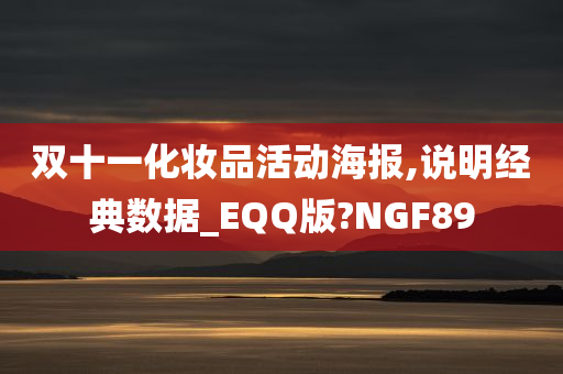 双十一化妆品活动海报,说明经典数据_EQQ版?NGF89