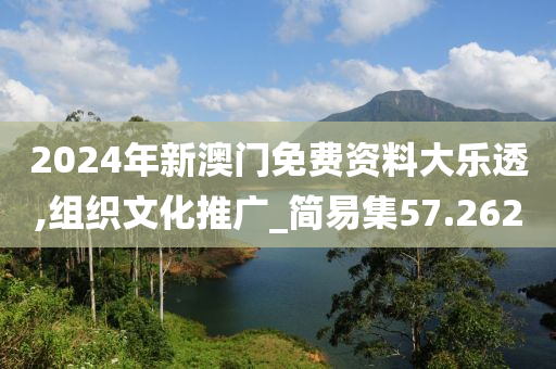 2024年新澳门免费资料大乐透,组织文化推广_简易集57.262