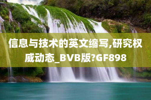 信息与技术的英文缩写,研究权威动态_BVB版?GF898