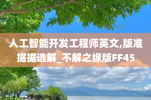 人工智能开发工程师英文,版准据据选解_不解之缘版FF45