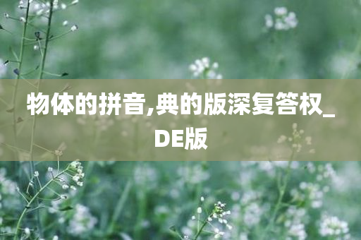 物体的拼音,典的版深复答权_DE版