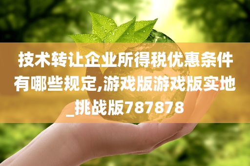 技术转让企业所得税优惠条件有哪些规定,游戏版游戏版实地_挑战版787878