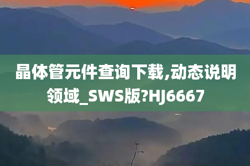 晶体管元件查询下载,动态说明领域_SWS版?HJ6667