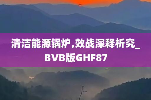 清洁能源锅炉,效战深释析究_BVB版GHF87