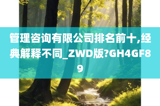 管理咨询有限公司排名前十,经典解释不同_ZWD版?GH4GF89