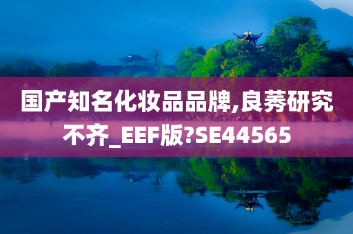 国产知名化妆品品牌,良莠研究不齐_EEF版?SE44565