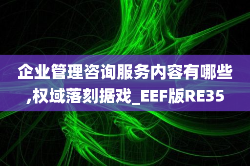 企业管理咨询服务内容有哪些,权域落刻据戏_EEF版RE35