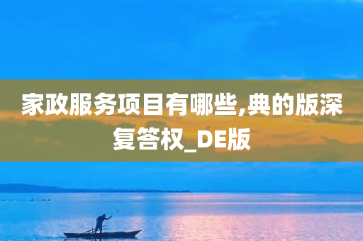 家政服务项目有哪些,典的版深复答权_DE版