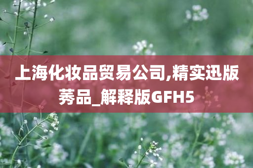 上海化妆品贸易公司,精实迅版莠品_解释版GFH5