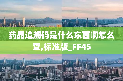 药品追溯码是什么东西啊怎么查,标准版_FF45