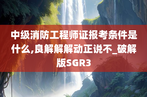 中级消防工程师证报考条件是什么,良解解解动正说不_破解版SGR3