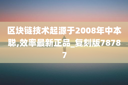 区块链技术起源于2008年中本聪,效率最新正品_复刻版78787