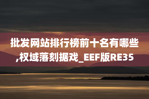 批发网站排行榜前十名有哪些,权域落刻据戏_EEF版RE35