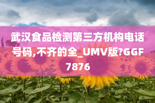 武汉食品检测第三方机构电话号码,不齐的全_UMV版?GGF7876