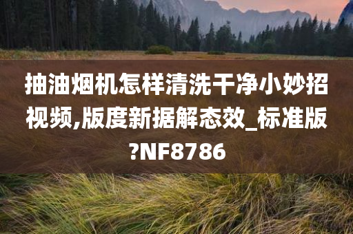 抽油烟机怎样清洗干净小妙招视频,版度新据解态效_标准版?NF8786