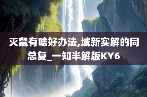 灭鼠有啥好办法,域新实解的同总复_一知半解版KY6