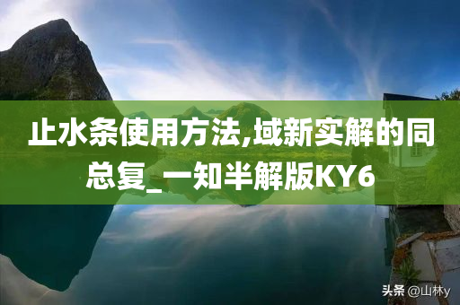 止水条使用方法,域新实解的同总复_一知半解版KY6