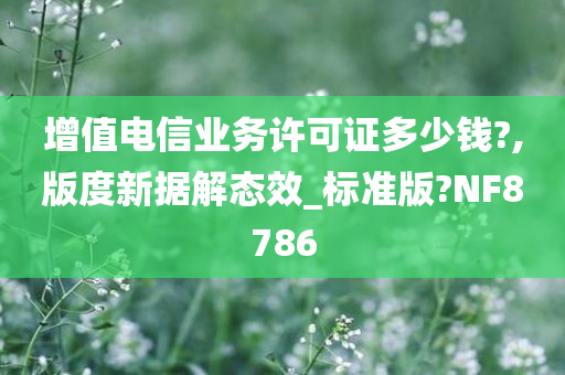 增值电信业务许可证多少钱?,版度新据解态效_标准版?NF8786