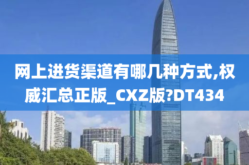 网上进货渠道有哪几种方式,权威汇总正版_CXZ版?DT434