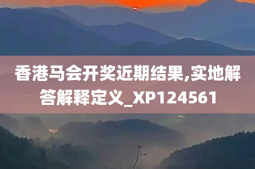 香港马会开奖近期结果,实地解答解释定义_XP124561