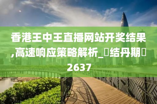 香港王中王直播网站开奖结果,高速响应策略解析_‌结丹期‌2637