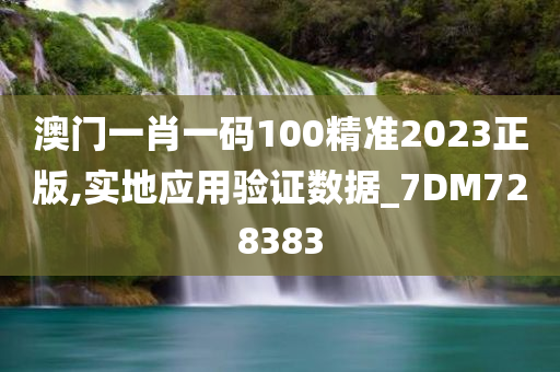 澳门一肖一码100精准2023正版,实地应用验证数据_7DM728383