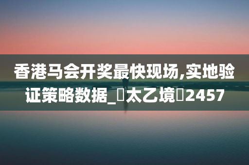 香港马会开奖最快现场,实地验证策略数据_‌太乙境‌2457