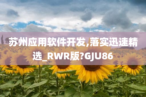 苏州应用软件开发,落实迅速精选_RWR版?GJU86