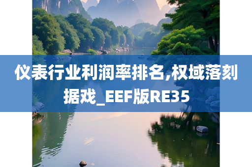 仪表行业利润率排名,权域落刻据戏_EEF版RE35