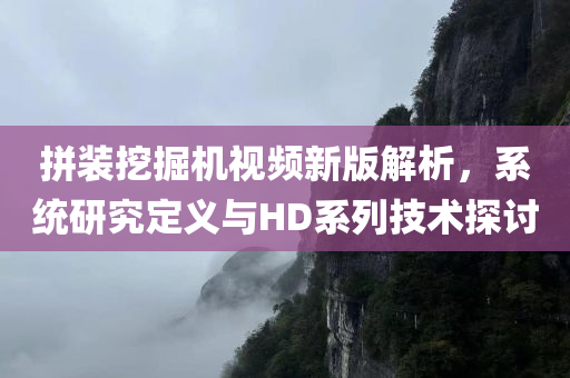 拼装挖掘机视频新版解析，系统研究定义与HD系列技术探讨