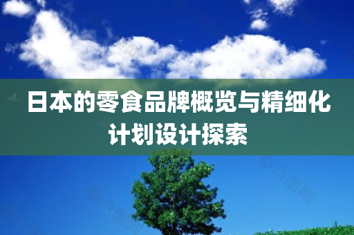 日本的零食品牌概览与精细化计划设计探索