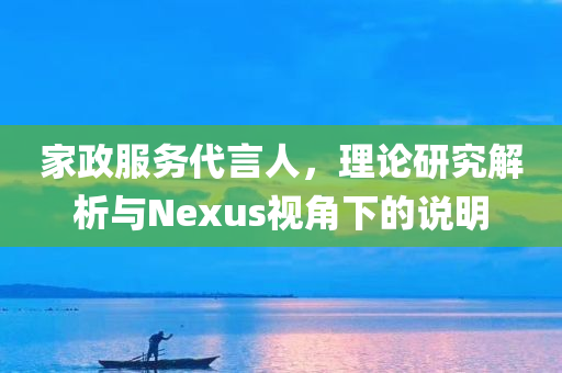 家政服务代言人，理论研究解析与Nexus视角下的说明