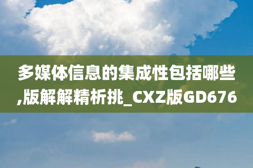 多媒体信息的集成性包括哪些,版解解精析挑_CXZ版GD676