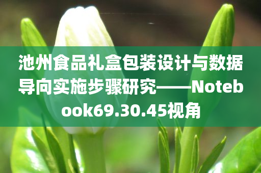 池州食品礼盒包装设计与数据导向实施步骤研究——Notebook69.30.45视角