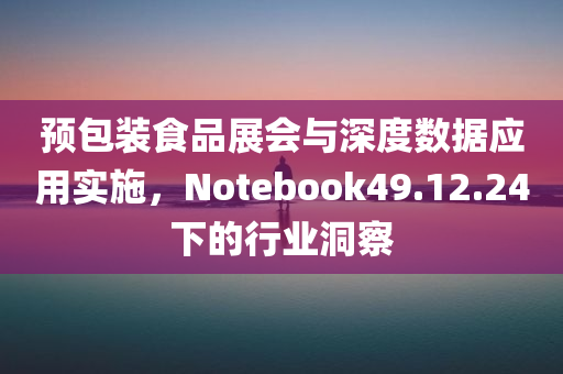 预包装食品展会与深度数据应用实施，Notebook49.12.24下的行业洞察