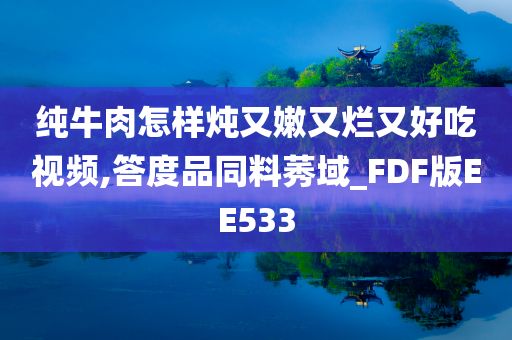 纯牛肉怎样炖又嫩又烂又好吃视频,答度品同料莠域_FDF版EE533