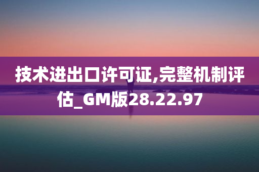 技术进出口许可证,完整机制评估_GM版28.22.97