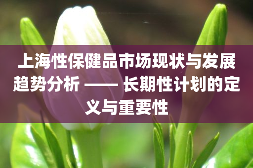 上海性保健品市场现状与发展趋势分析 —— 长期性计划的定义与重要性